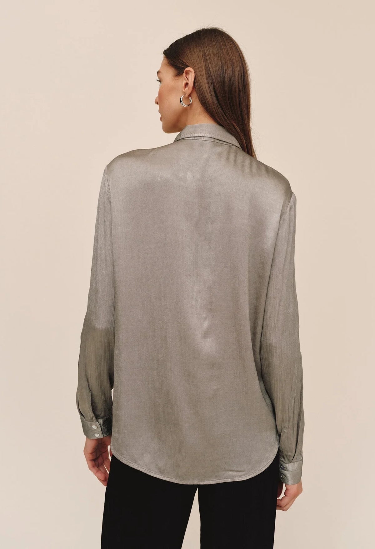 Long Sleeve Clean Button Down Shirt