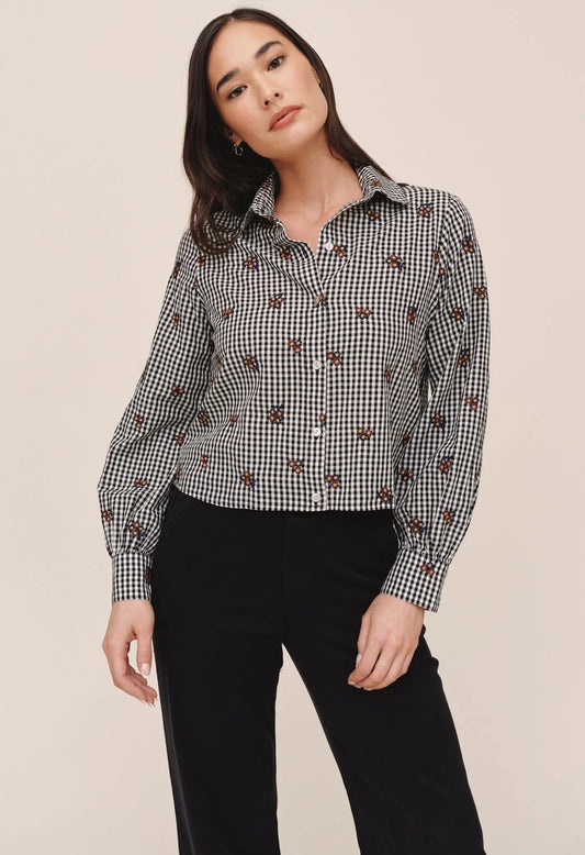 Long Sleeve Crop Button Down