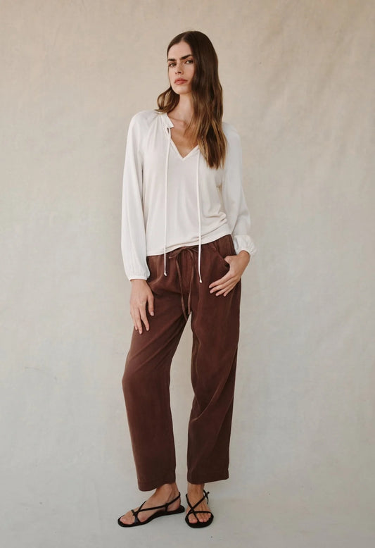 Long Sleeve Raglan Mixed Shirt