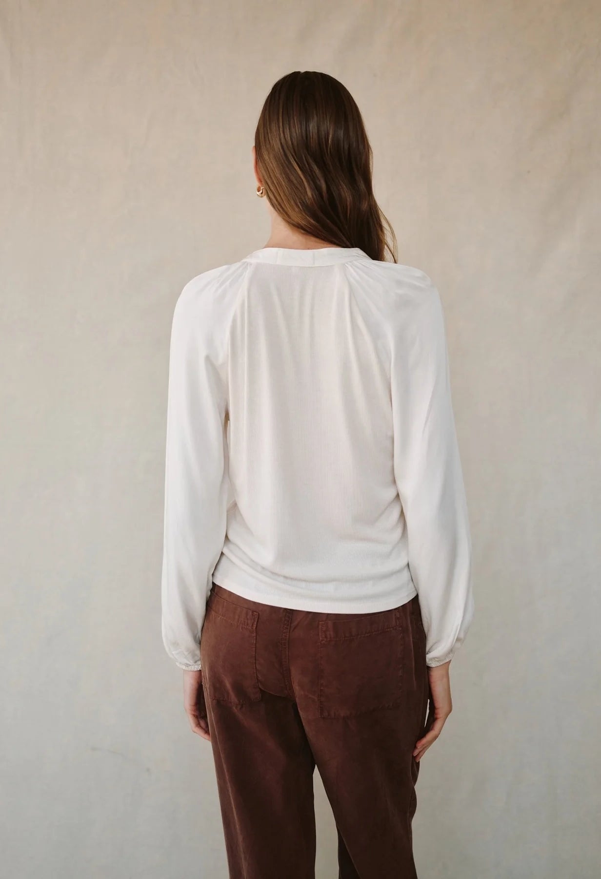 Long Sleeve Raglan Mixed Shirt