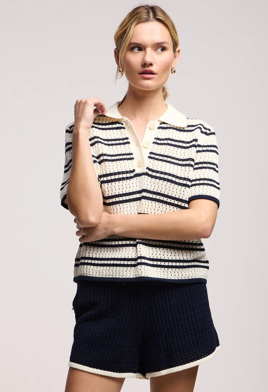 Lumae Mesh Cotton Knits Top