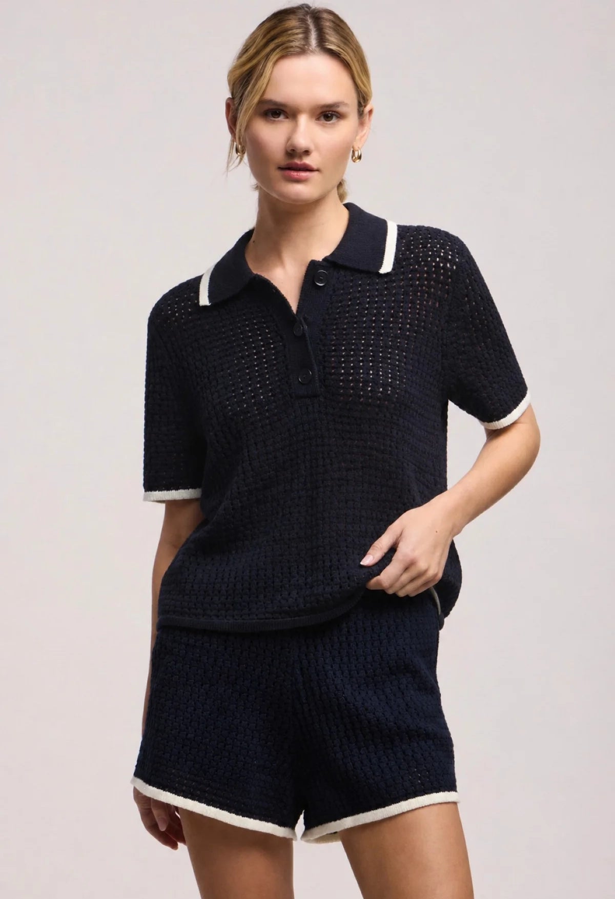 Lumae Mesh Cotton Knits Top