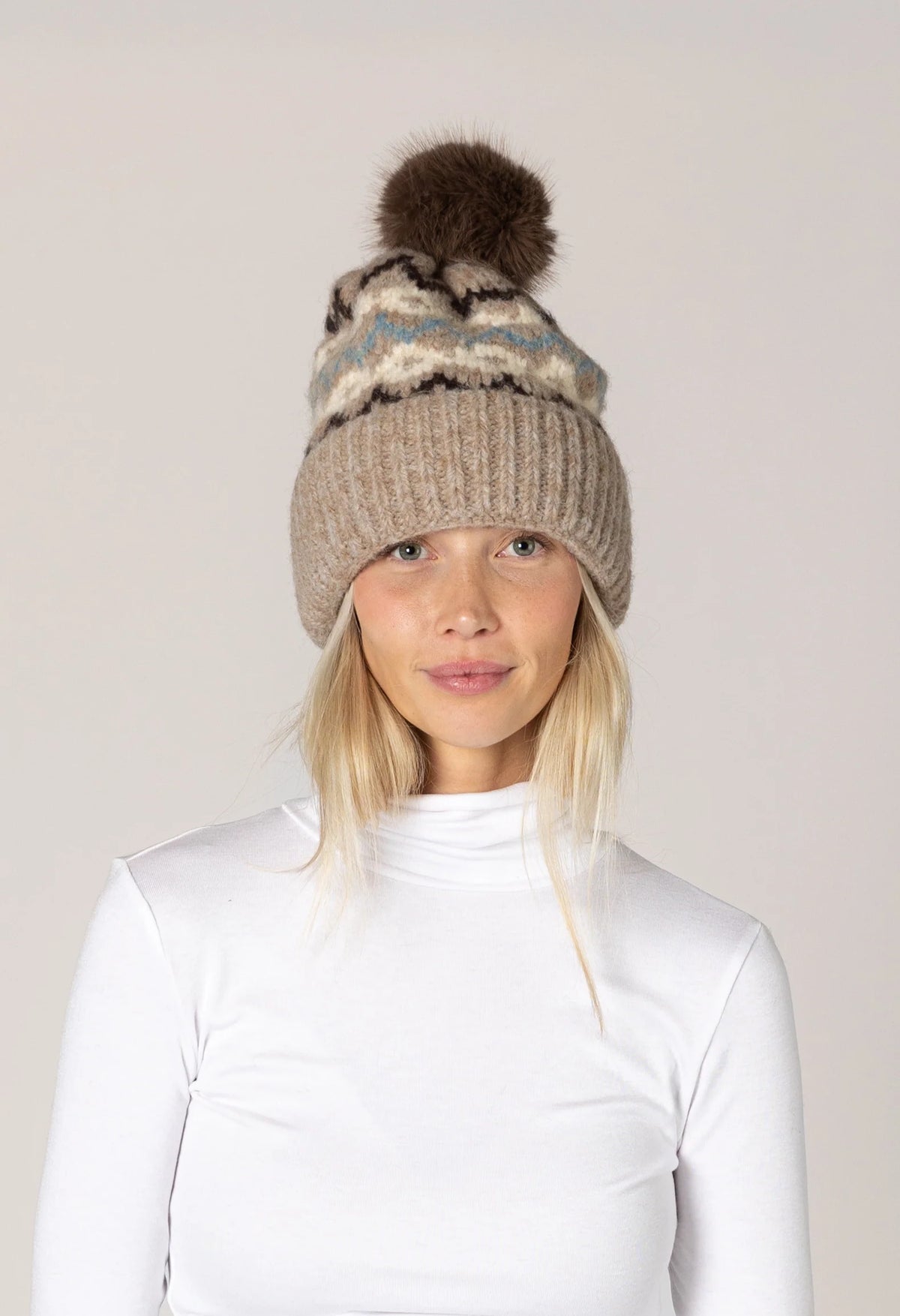 Faux Fur Pom Pom Hat