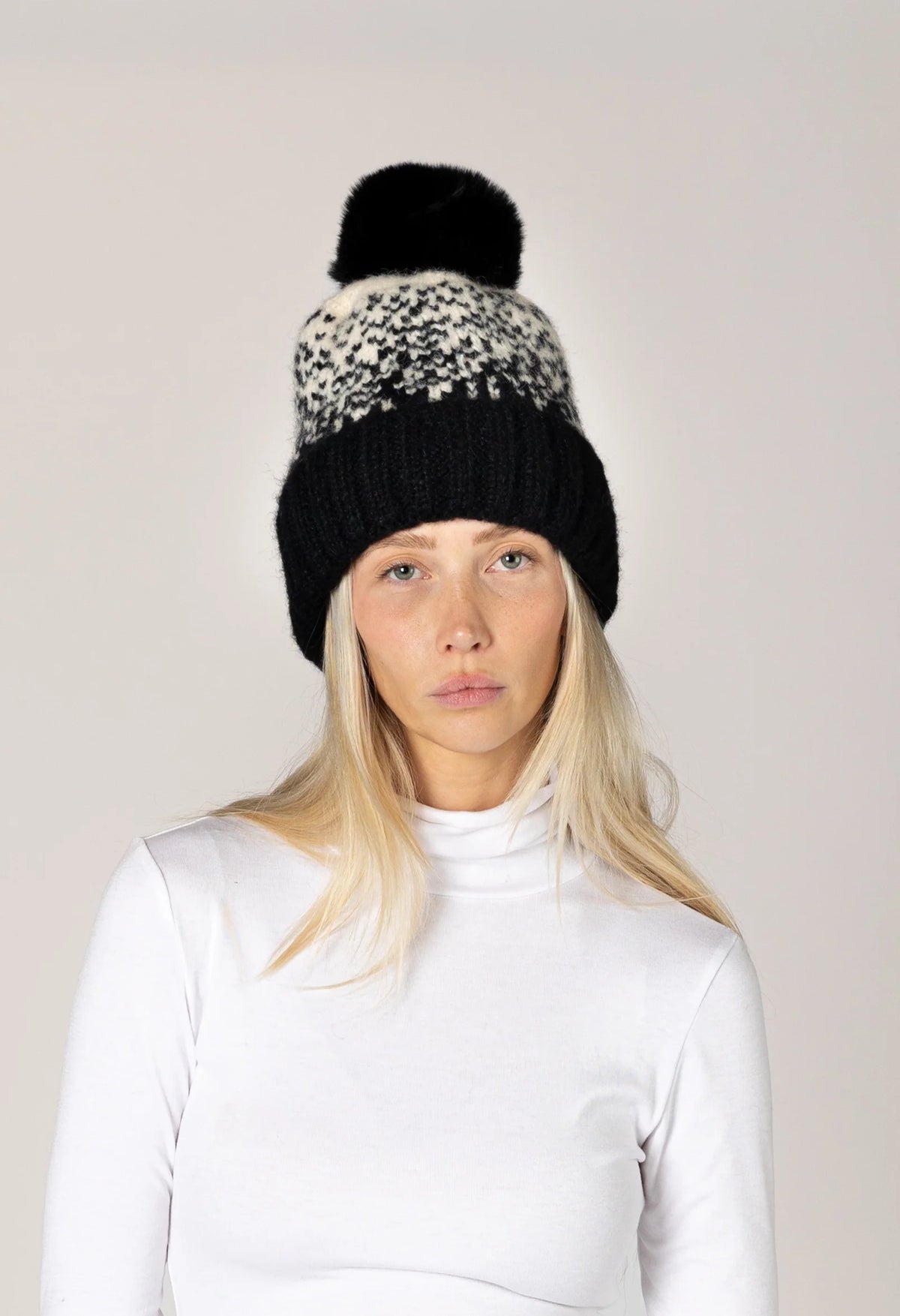 Lined Faux Fur Pom Pom Hat