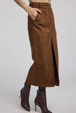 Medina Belted Vegan Suede Skirt