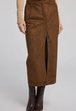 Medina Belted Vegan Suede Skirt