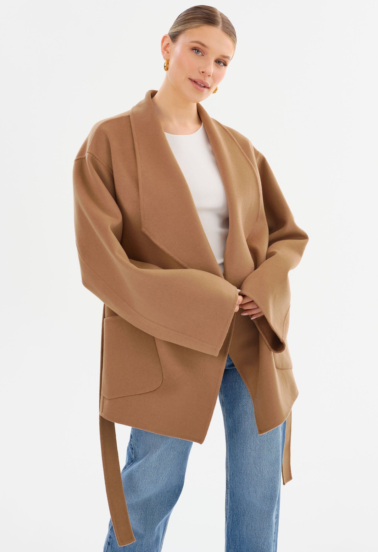 Mekia Belted Wool Coat