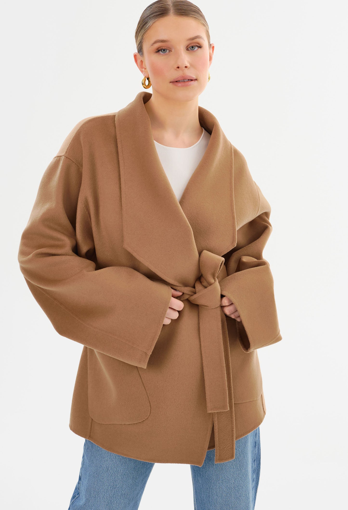 Mekia Belted Wool Coat