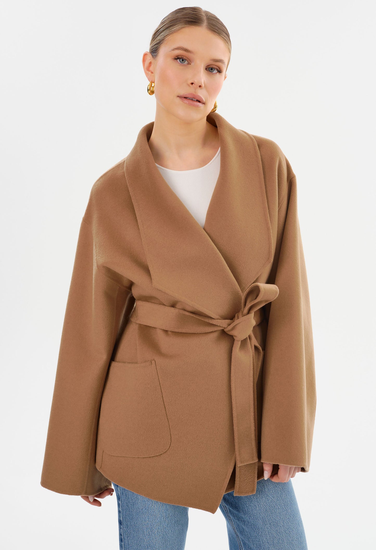 Mekia Belted Wool Coat