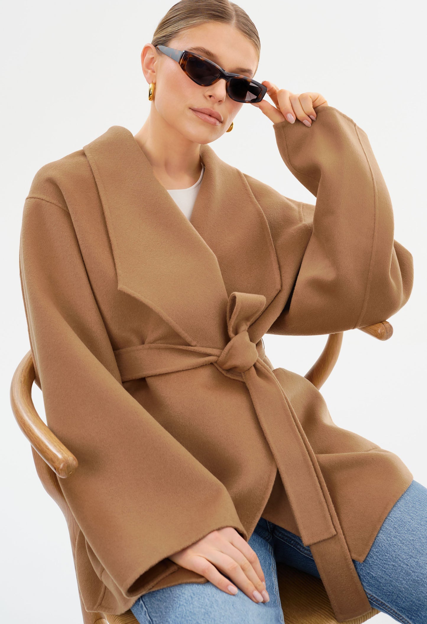 Mekia Belted Wool Coat