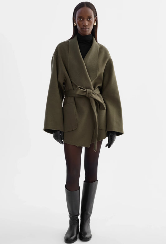 Mekia Belted Wool Coat