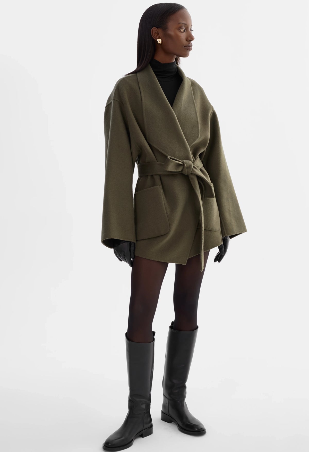 Mekia Belted Wool Coat