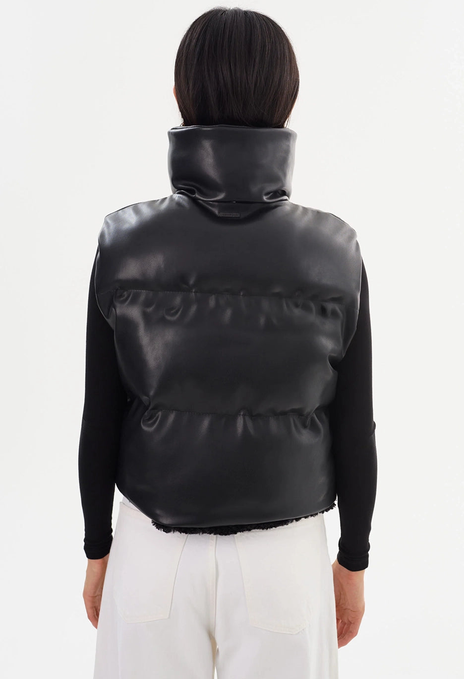 Melicia Faux Leather Reversible Vest