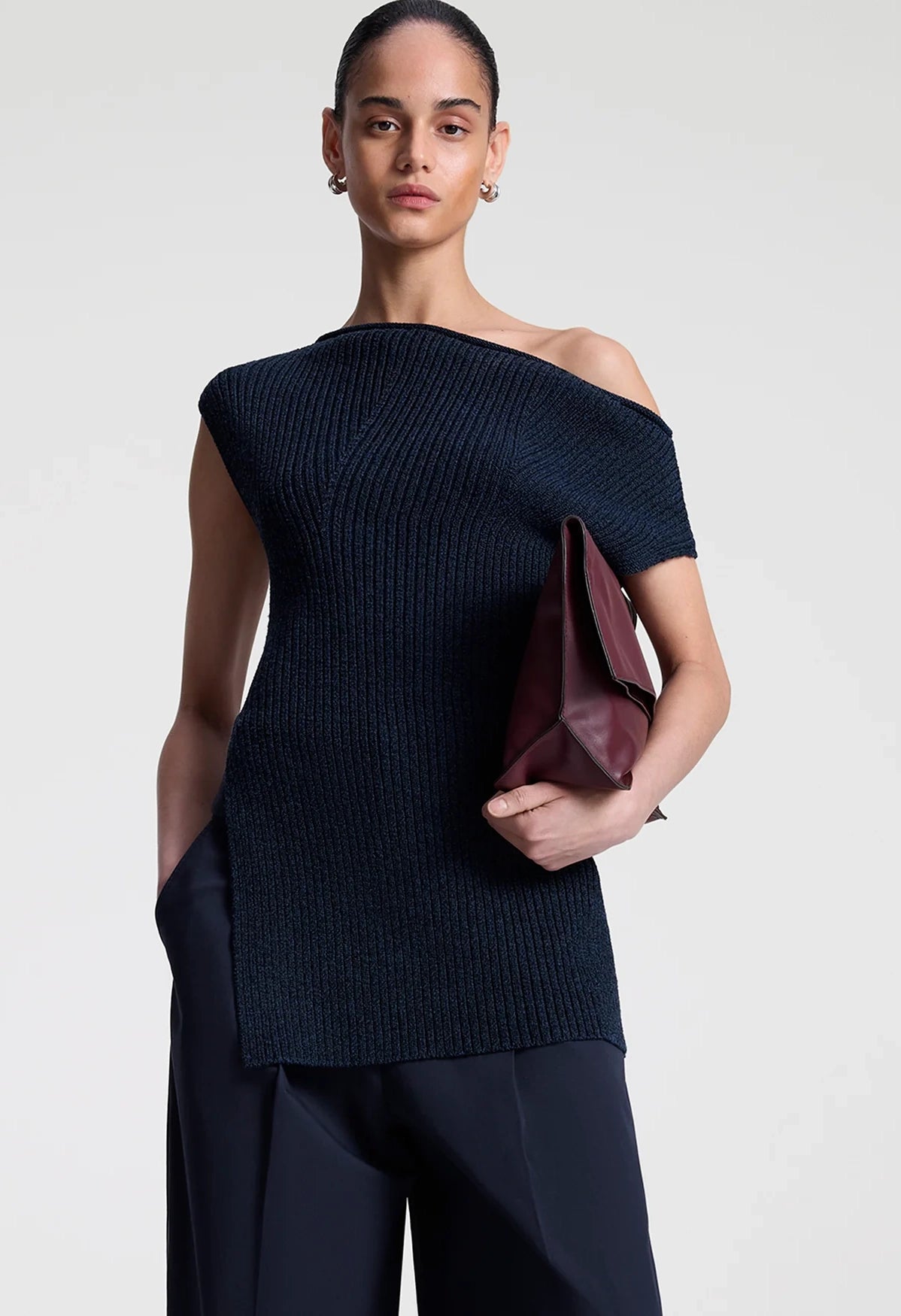 Millie Knit Asymmetrical Top