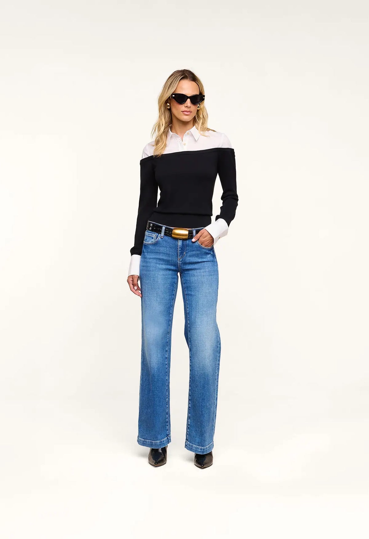 Mathilde Poplin Collar Pullover