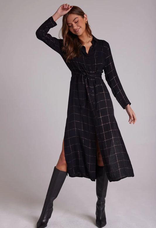 Maxi Shirt Dress with Smocked Waist