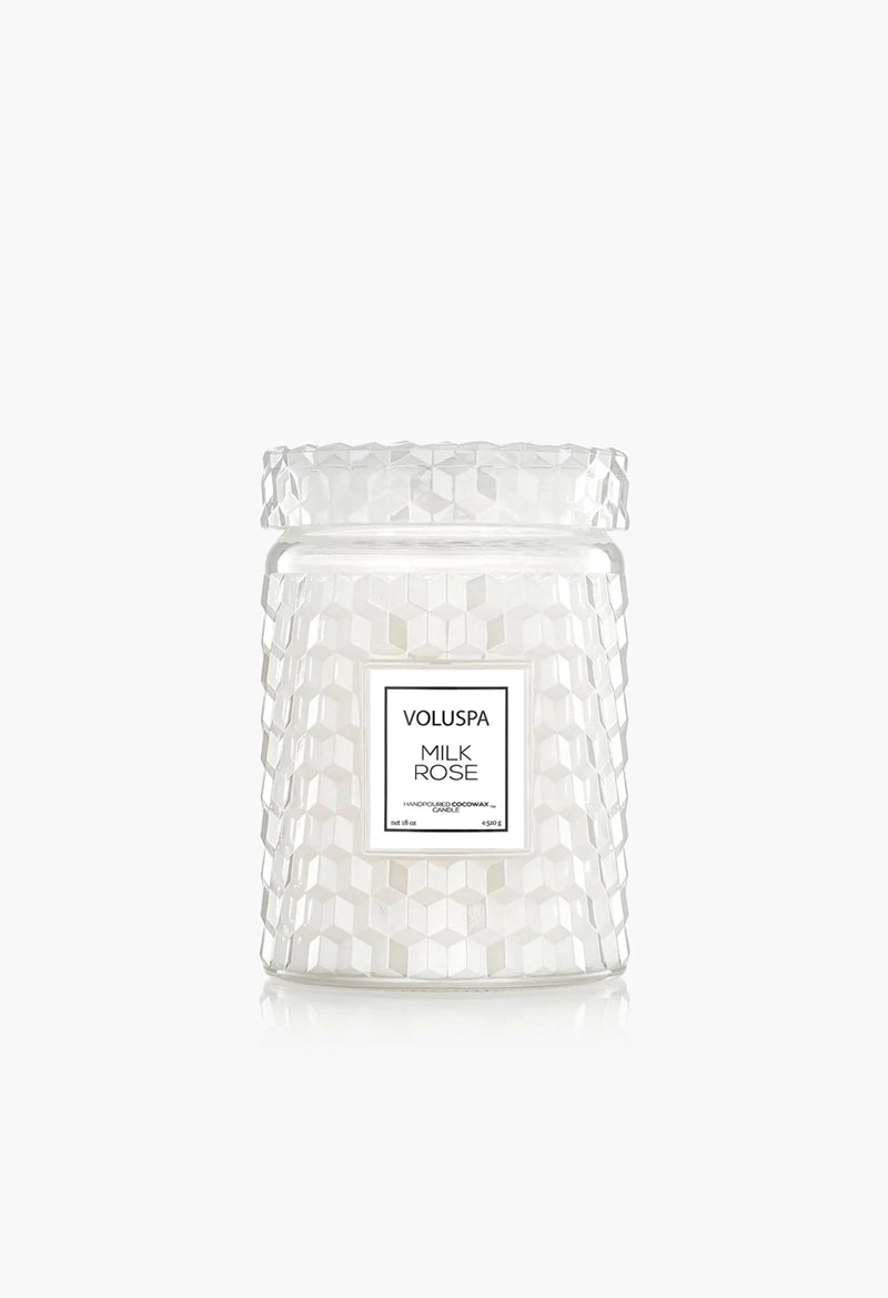 Milk Rose 18 oz Large Jar Candle