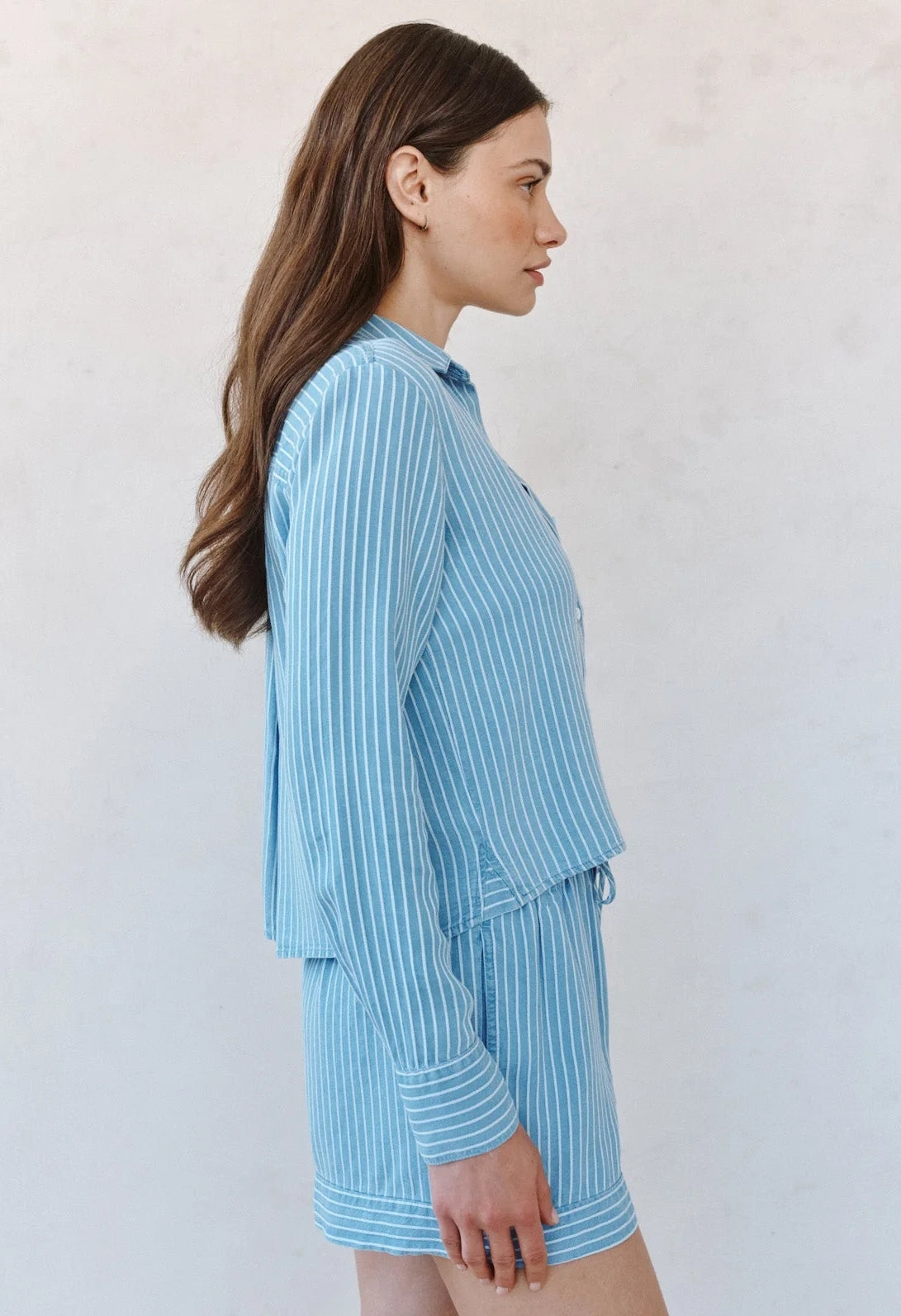 Mixed Stripe Button Down Shirt
