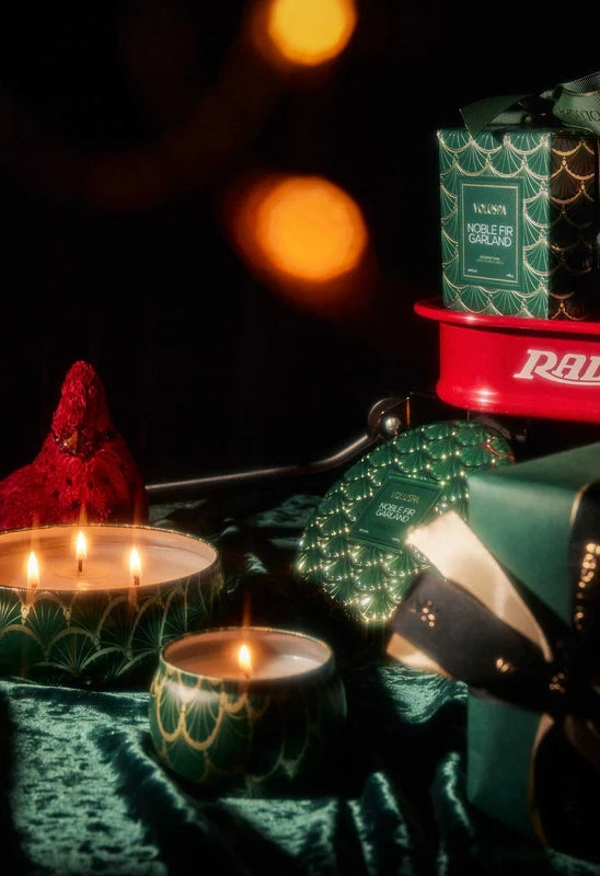 Noble Fir Garland 3 Wick Tin Candle