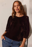 Nancy Silk Velvet Top