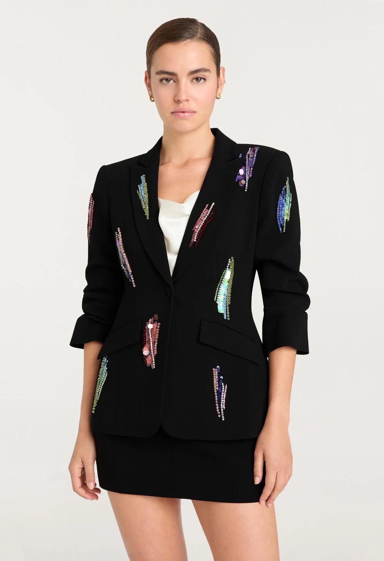 Paillette Whirl Scrunched Cheyenne Blazer
