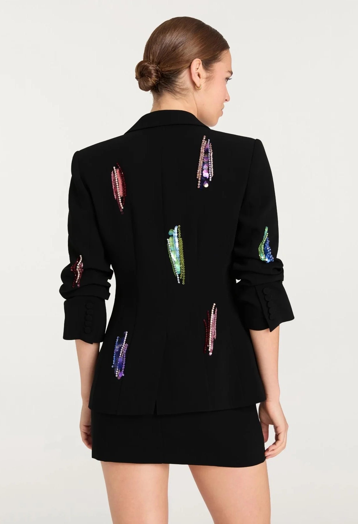 Paillette Whirl Scrunched Cheyenne Blazer