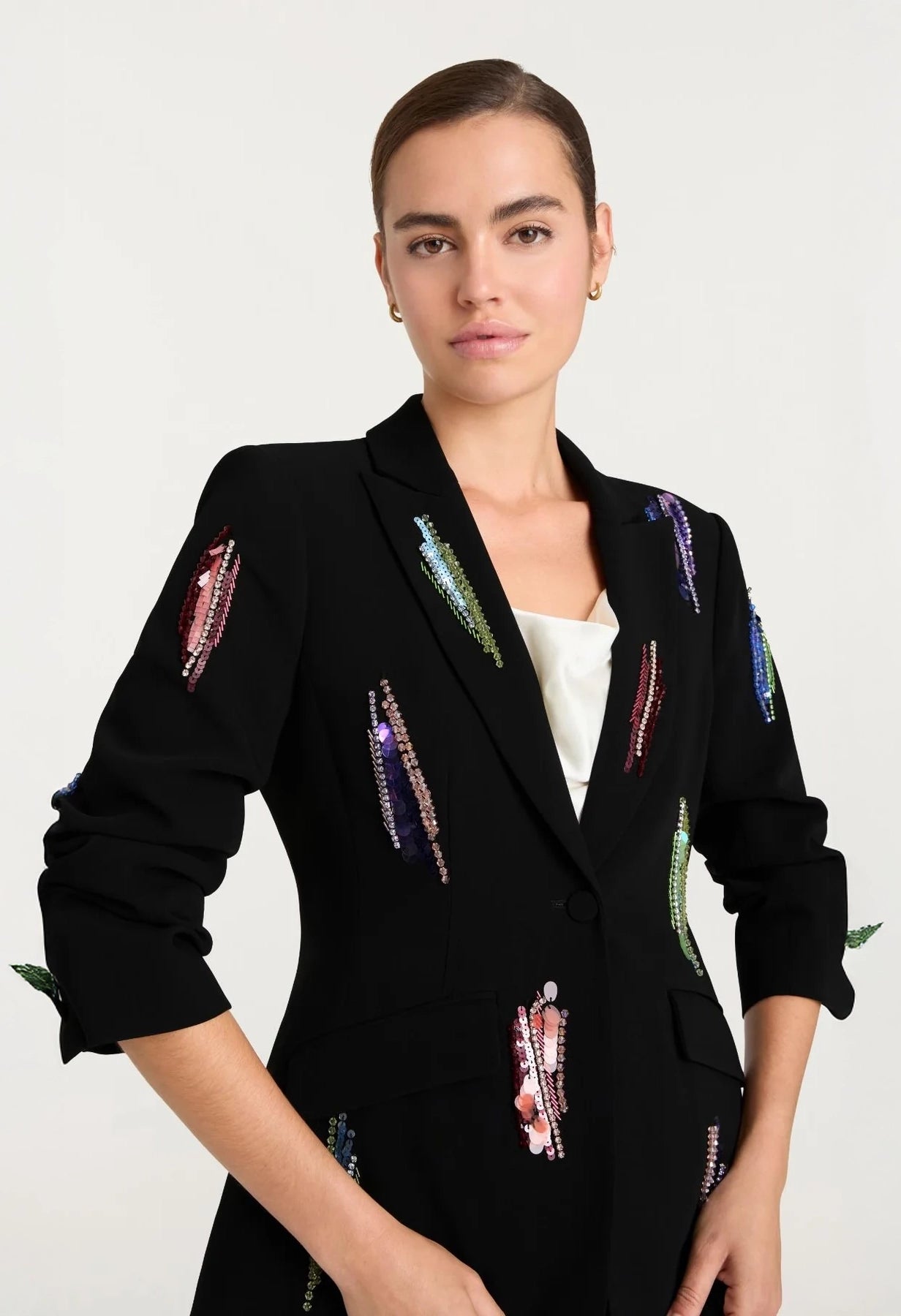 Paillette Whirl Scrunched Cheyenne Blazer