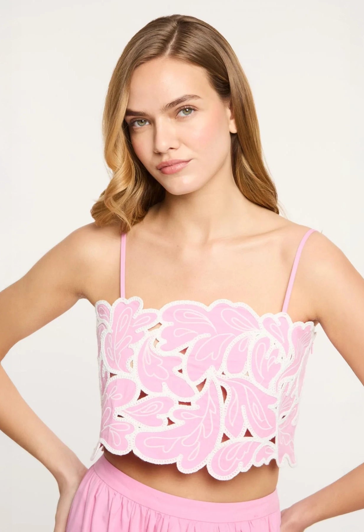 Paisley Bloom Embroidered Catarina Top