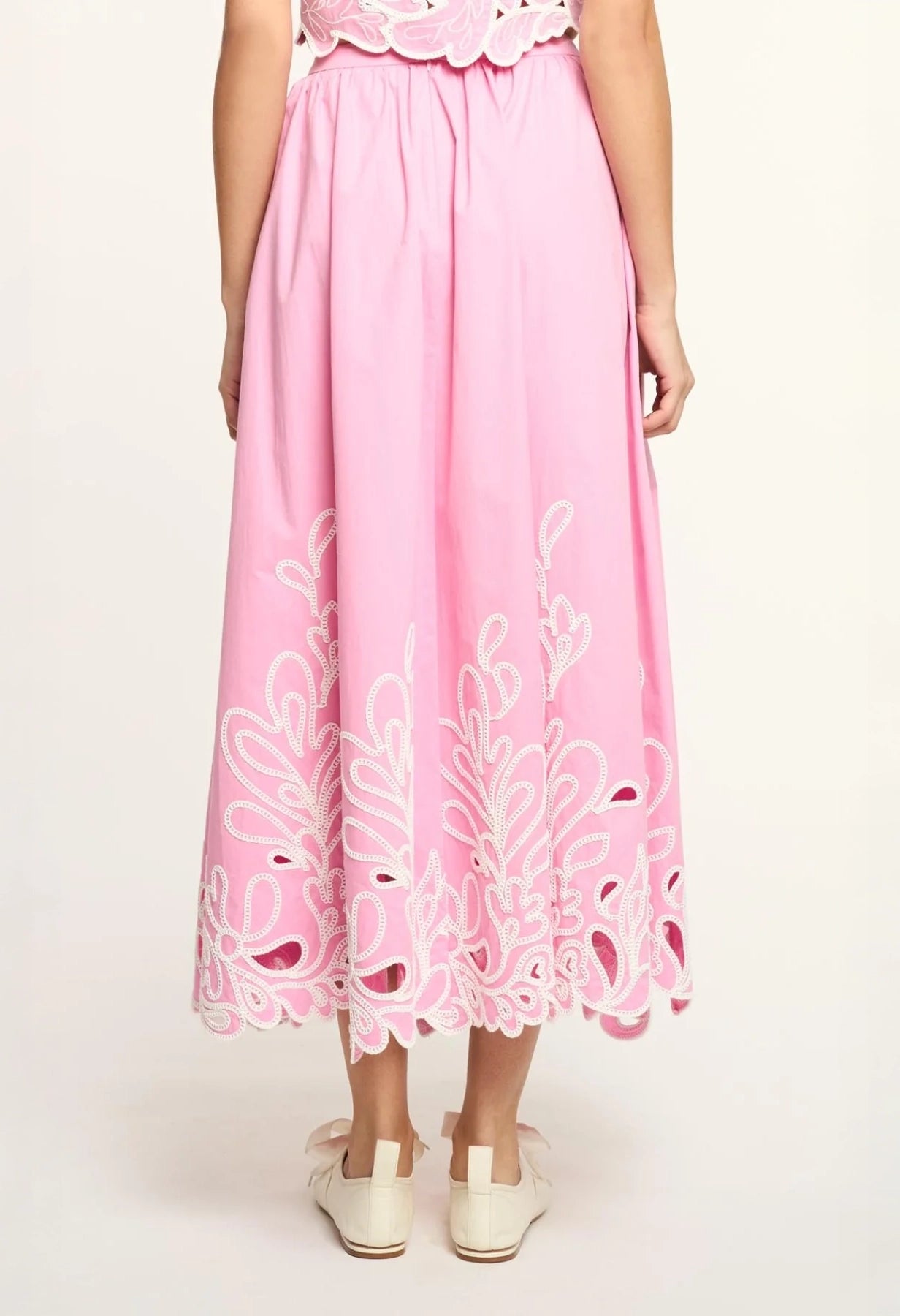 Paisley Bloom Embroidered Espe Skirt