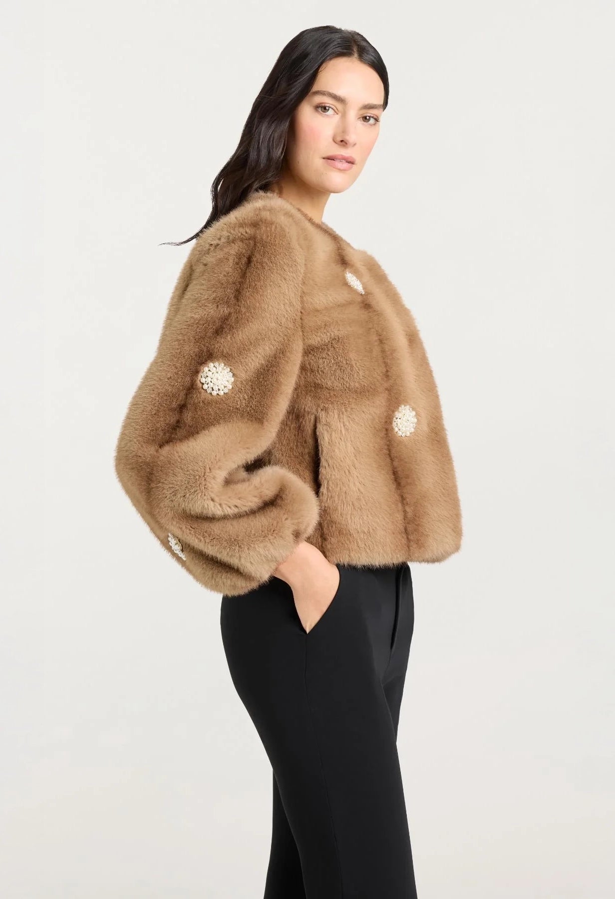 Mixed Star Faux Mink Benson Coat