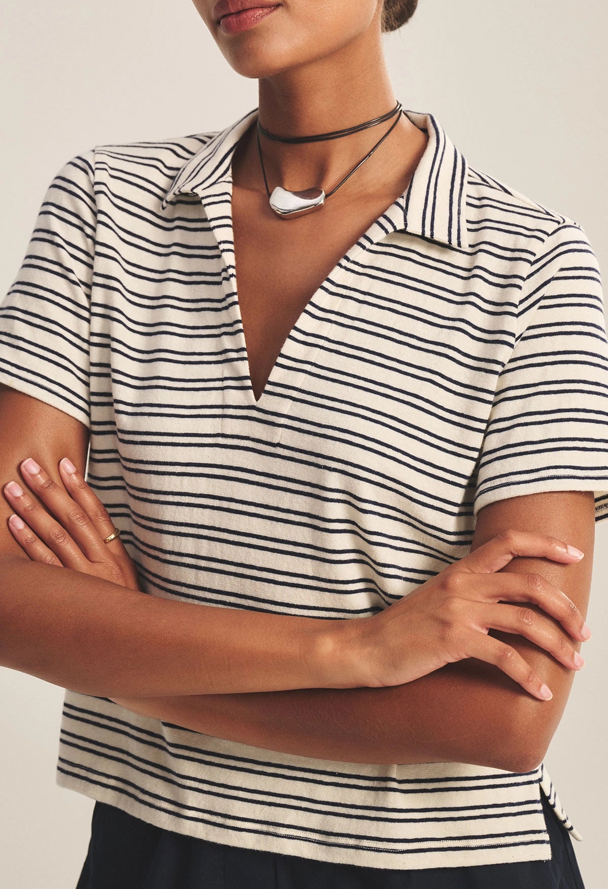 Perrin Yarn Dye Stripe Jersey Top