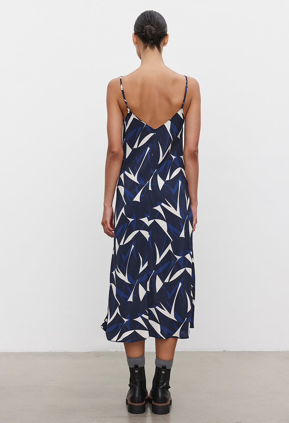 Perry Printed Royal Crepe Dress