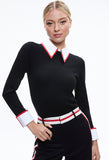 Porla Long Sleeve Collared Sweater