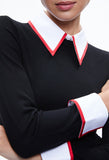 Porla Long Sleeve Collared Sweater