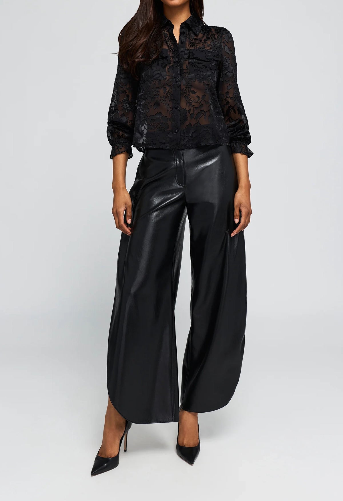 Priya Floral Burnout Blouse