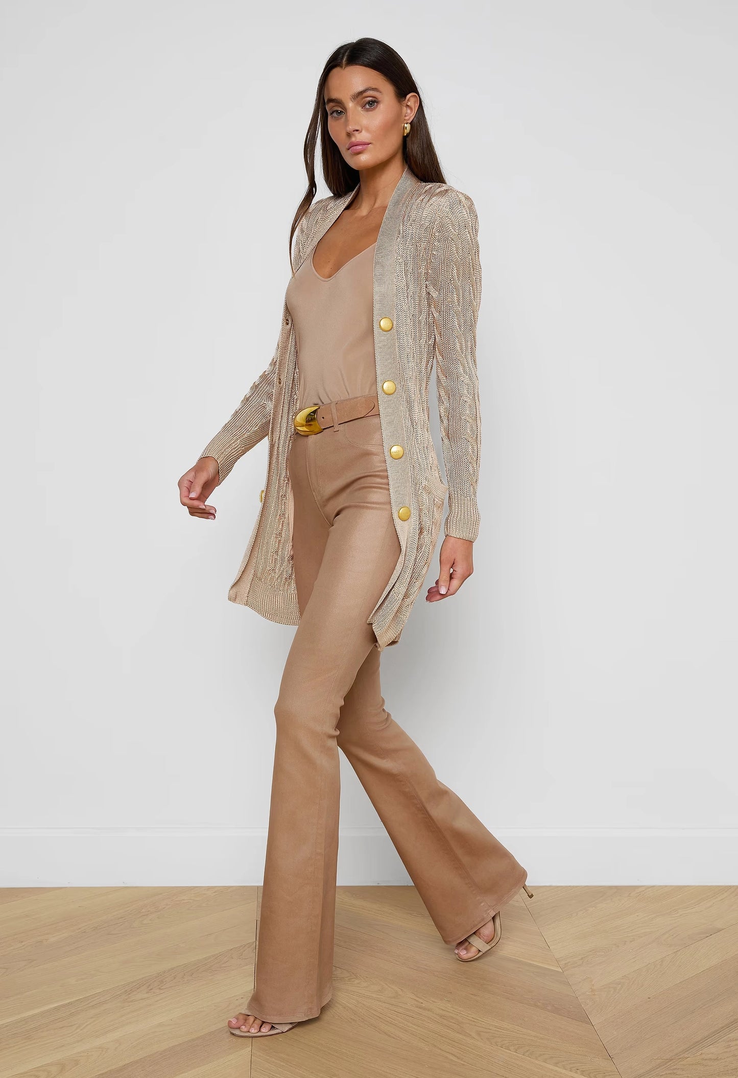 Penelope Belted Cable Cardigan