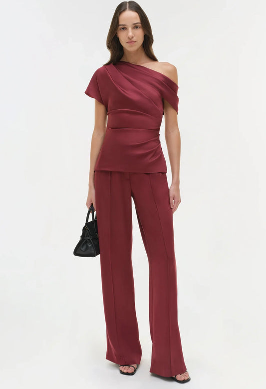 Phoebe Draped Satin Top