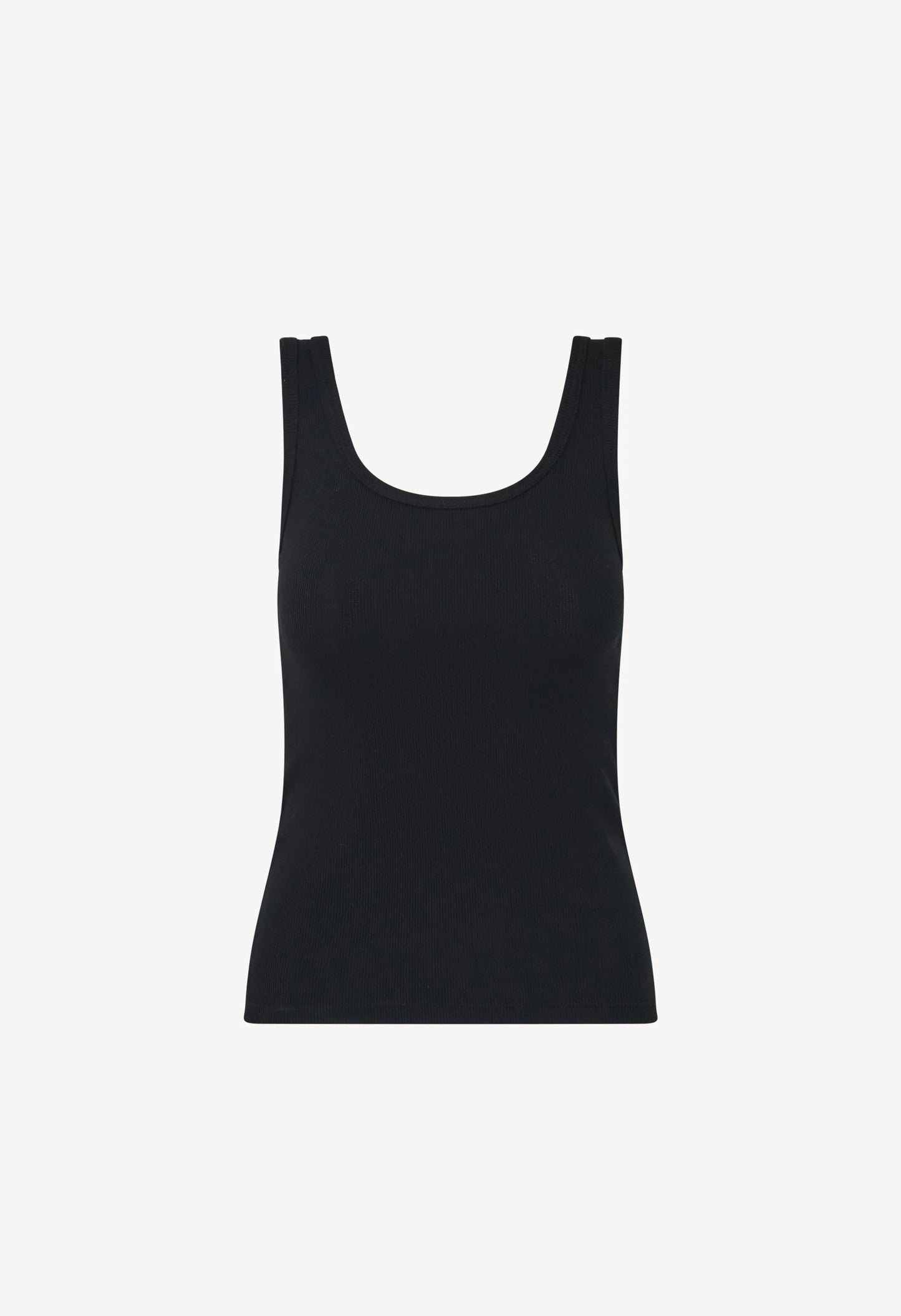 Pima Cotton Stretch Scoop Neck Rib Tank
