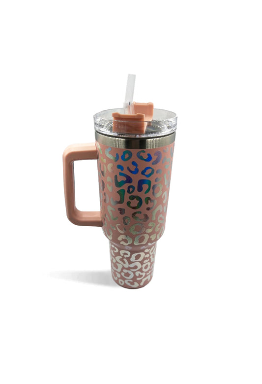 Light Pink Leopard Tumbler