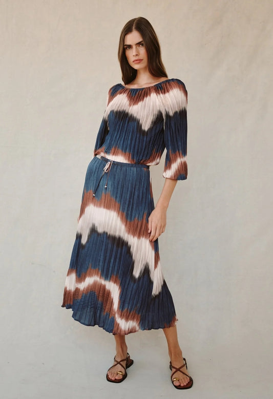 Pleated Skirt With Tie