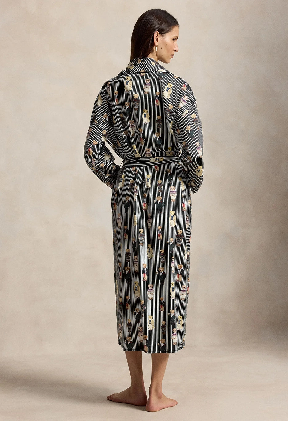 Madison Bear Striped Cotton Sateen Robe