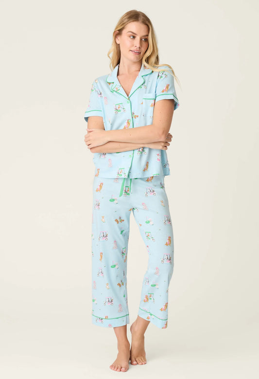 Whimsy Putter Pup Cropped PJ Set
