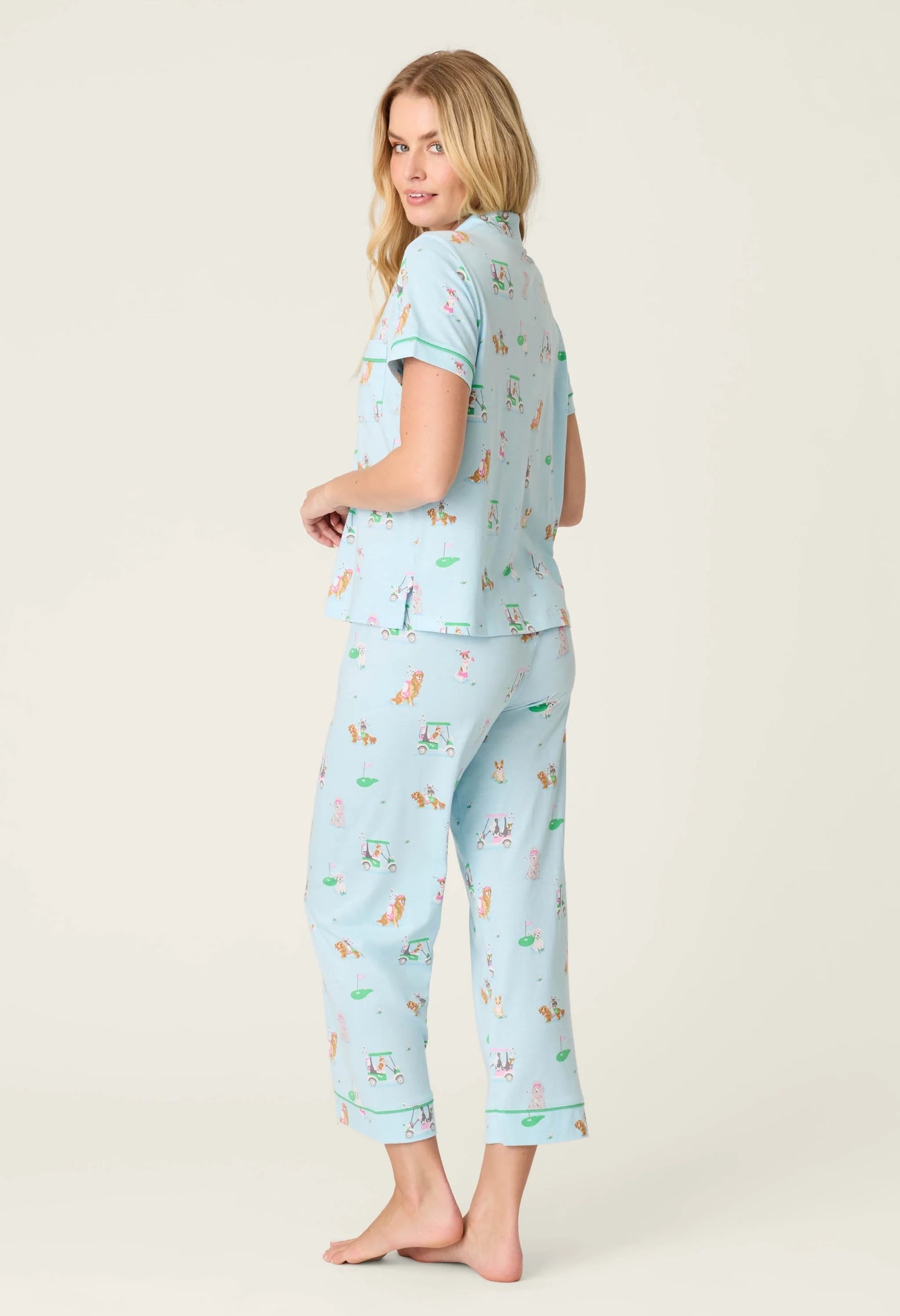 Whimsy Putter Pup Cropped PJ Set