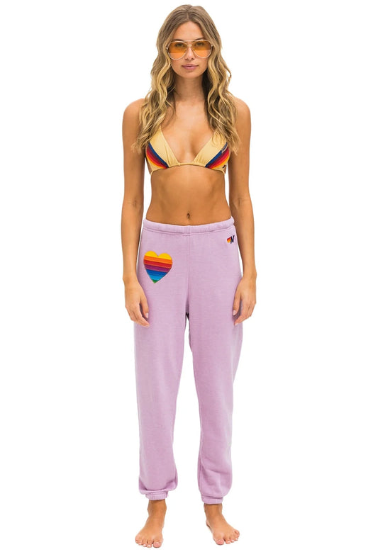 Rainbow Heart Stitch Sweatpants