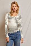 Robyn Ribbed Cotton Modal U-neck Rib Long Sleeve