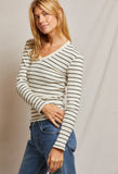 Robyn Ribbed Cotton Modal U-neck Rib Long Sleeve