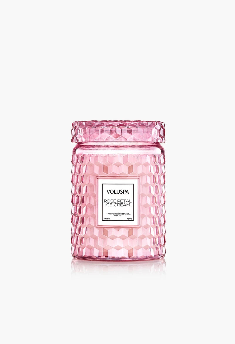 Rose Petal Ice Cream 18 oz Large Jar Candle