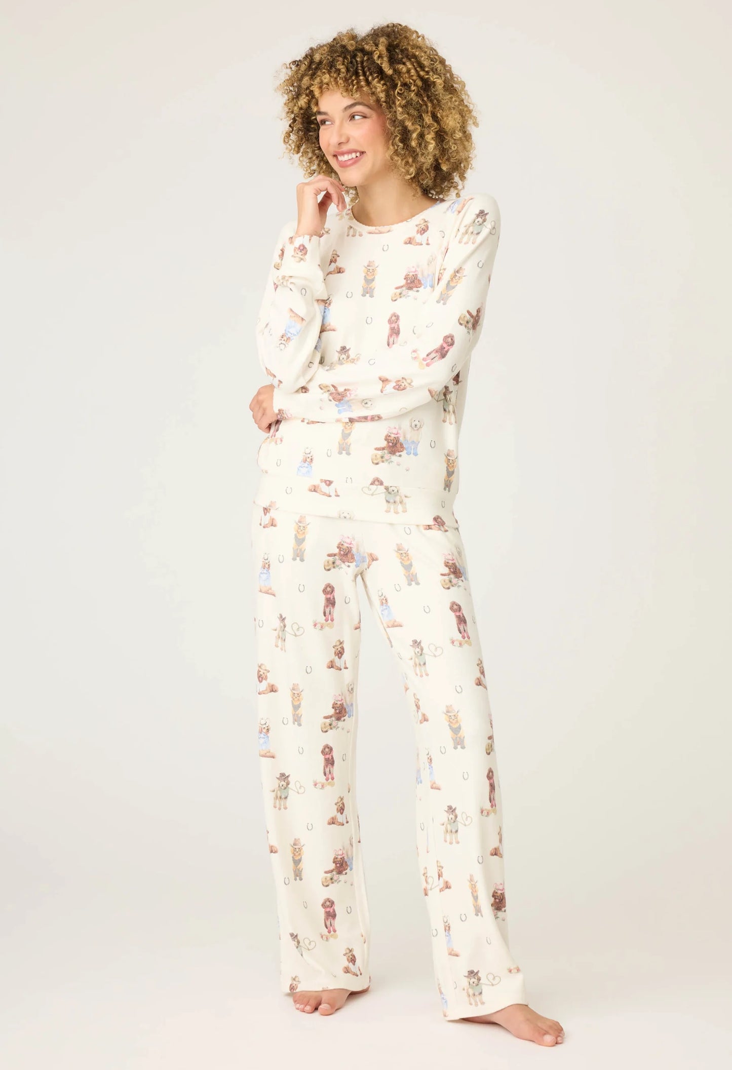 Ruff On The Range Dog Print PJ Set