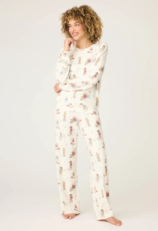 Ruff On The Range Dog Print PJ Set