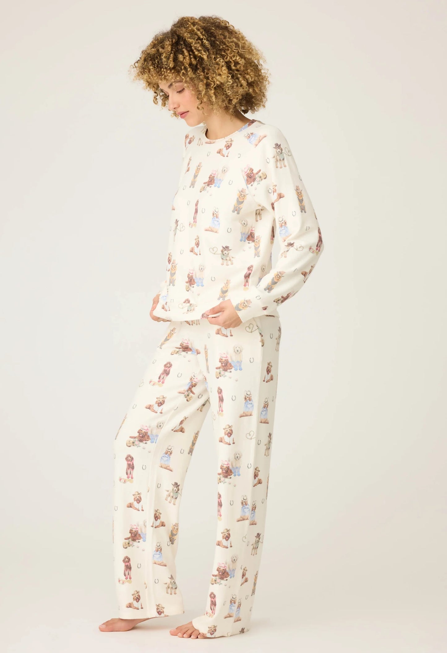 Ruff On The Range Dog Print PJ Set